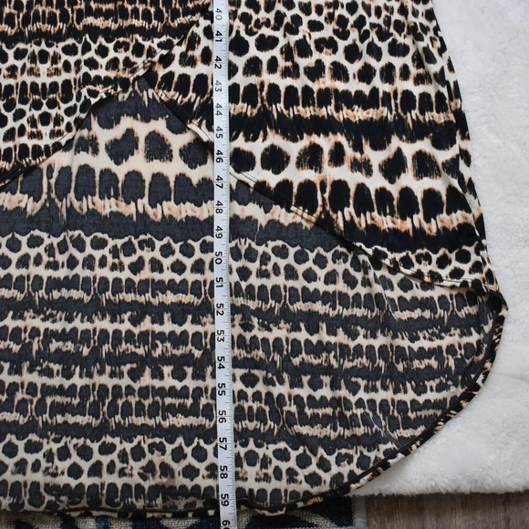 Jaclyn Smith Leopard Maxi Dress Sz XXL Plus Size Faux Wrap Animal Stretch Boho - Picture 10 of 16
